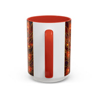 Sunset Peacock Stained Glass Style Mug
