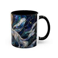 Moonlit Howl Wolf Stained Glass Style Mug