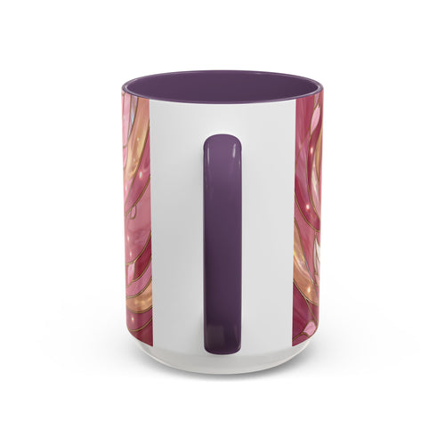 Rose Glow Fox Stained Glass Style Mug