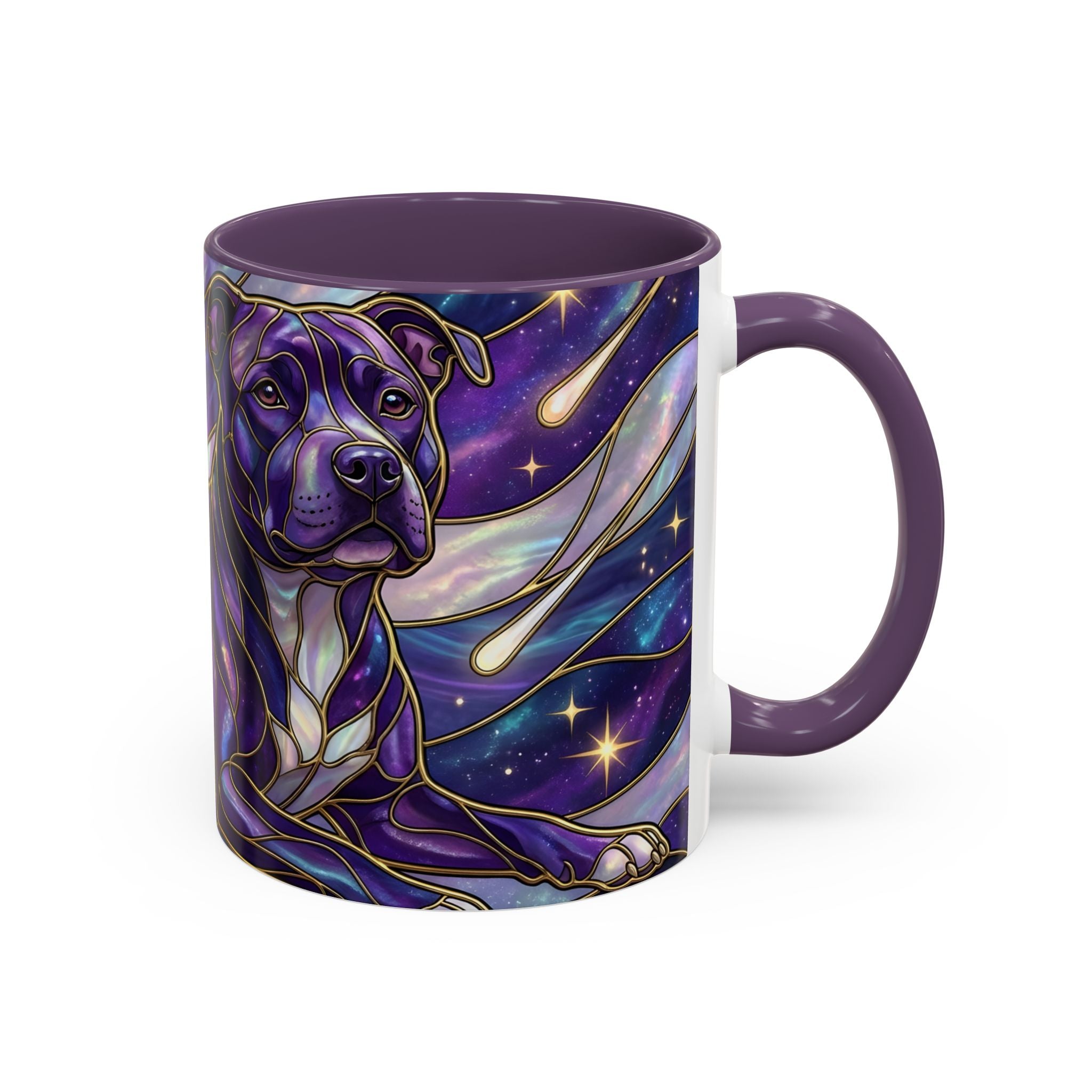 Cosmic Glow Staffy Stained Glass Style Mug