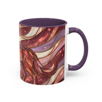 Rose Gold Wolf Stained Glass Style Mug