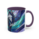 Celestial Wolf Stained Glass Style Mug
