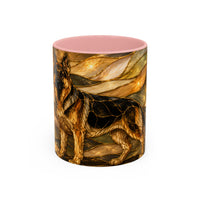 Golden German Shepherd Stained Glass Style Mug