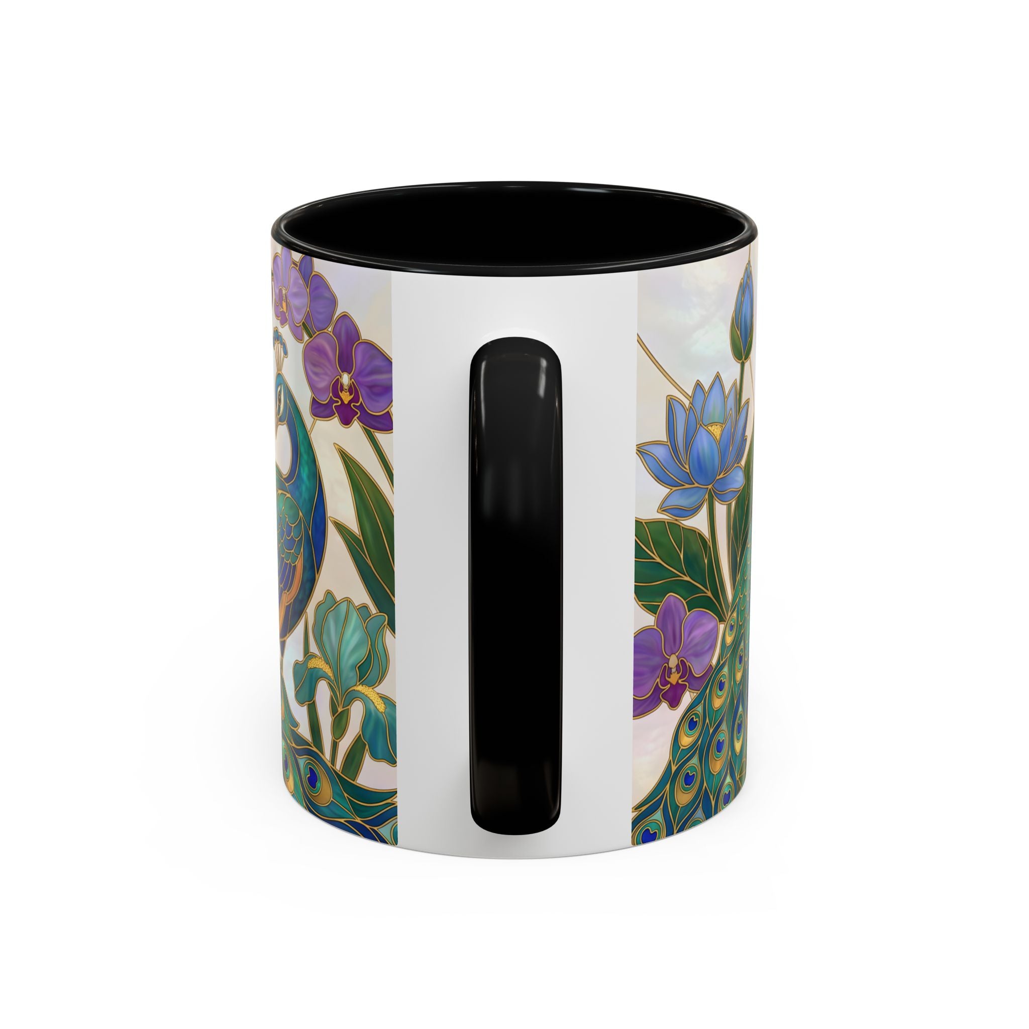 Garden Peacock Stained Glass Style Mug
