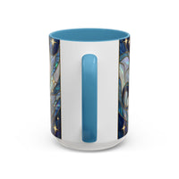 Sapphire Lion Stained Glass Style Mug