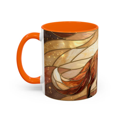 Honey Light Fox Stained Glass Style Mug