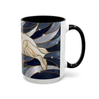 Navy Glow Great Pyrenees Stained Glass Style Mug