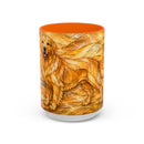 Golden Glow Golden Retriever Stained Glass Style Mug
