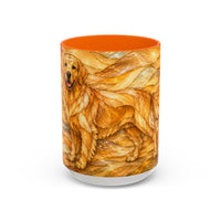 Golden Glow Golden Retriever Stained Glass Style Mug
