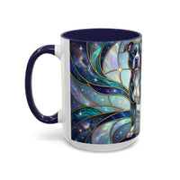 Teal Galaxy Staffy Stained Glass Style Mug