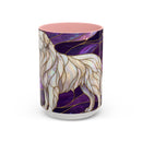 Amethyst Great Pyrenees Stained Glass Style Mug