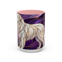Amethyst Great Pyrenees Stained Glass Style Mug