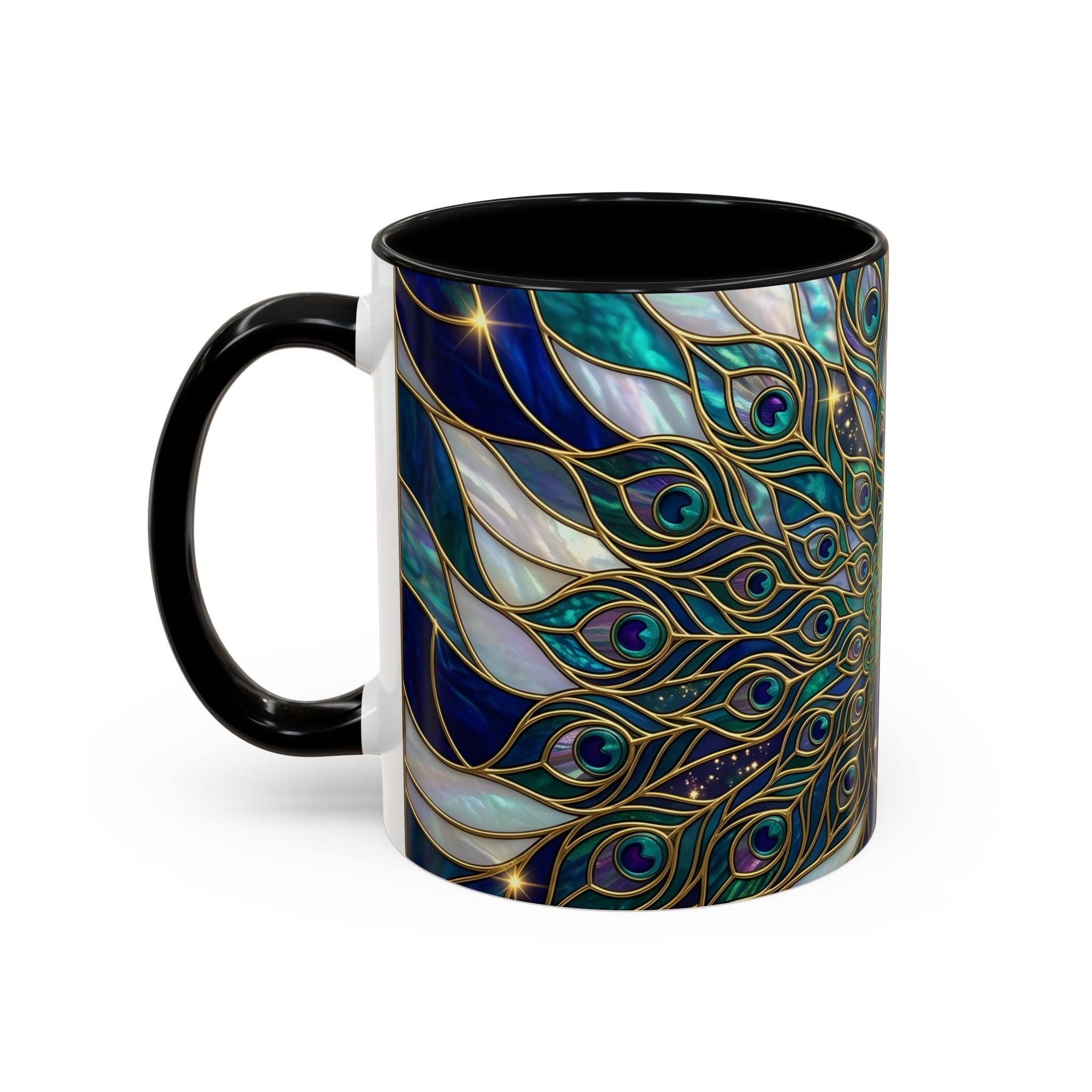 Peacock Stained Glass Mug