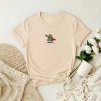 Tired Frog Embroidered Premium T-Shirt