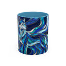 Cobalt Wolf Stained Glass Style Mug