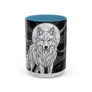 Night Wolf Stained Glass Style Mug