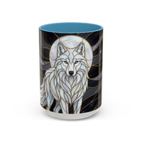 Night Wolf Stained Glass Style Mug