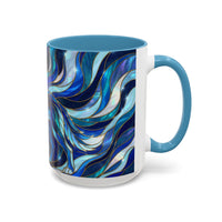 Cobalt Wolf Stained Glass Style Mug