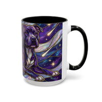 Cosmic Glow Staffy Stained Glass Style Mug