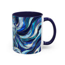 Cobalt Wolf Duo Stained Glass Style Mug