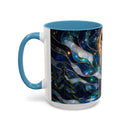 Moonlit Howl Wolf Stained Glass Style Mug