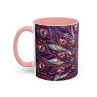 Purple Peacock Stained Glass Style Mug