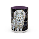 Night Wolf Stained Glass Style Mug