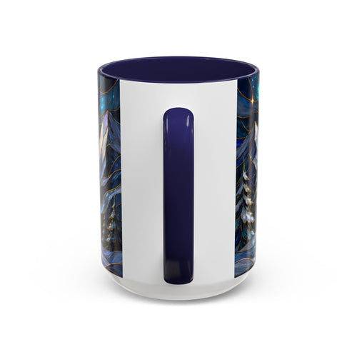 Mountain Guardian Great Pyrenees Stained Glass Style Mug