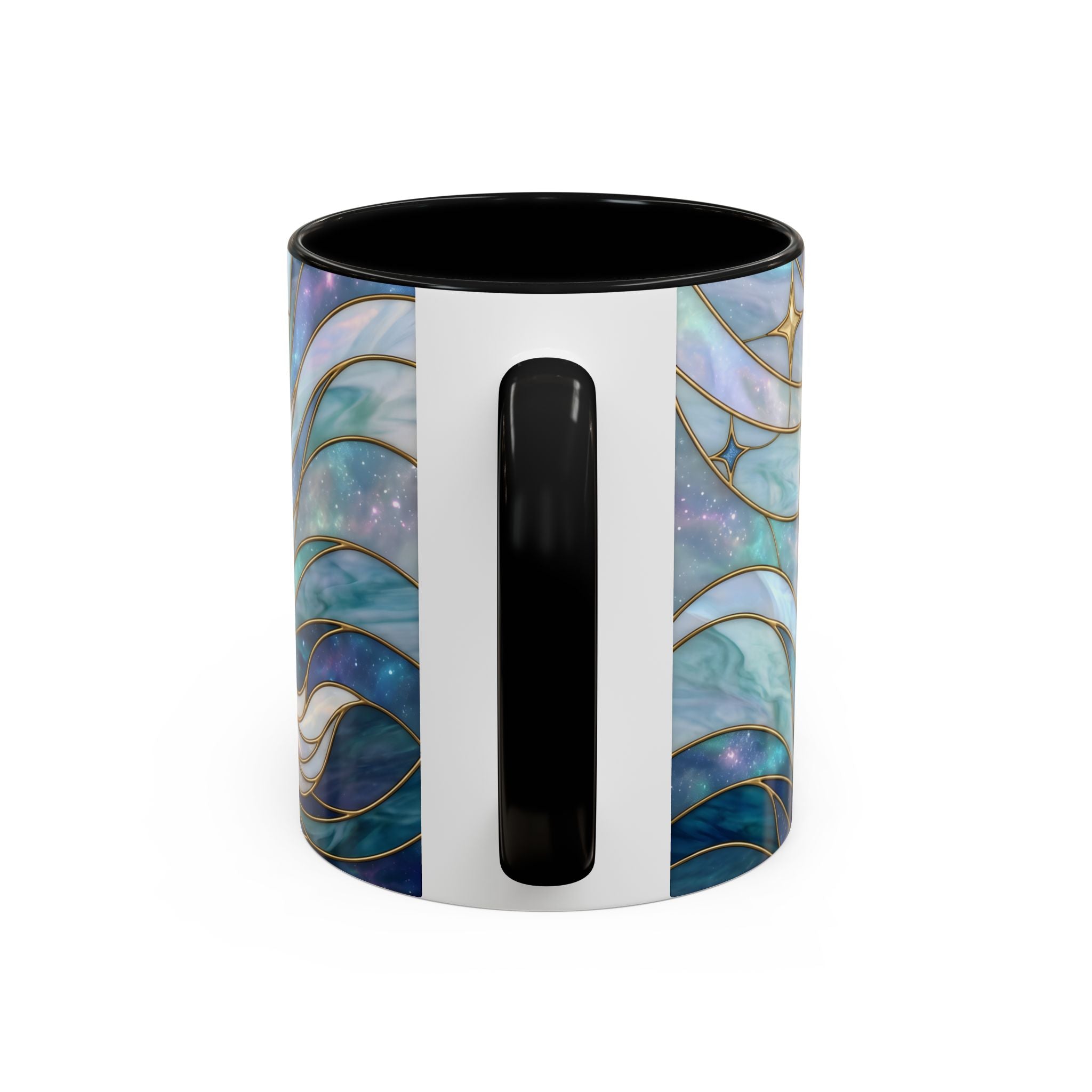 Pearl White Wolf Stained Glass Style Mug