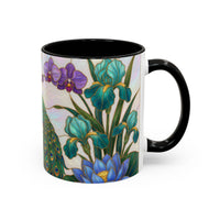 Blooming Peacock Stained Glass Style Mug