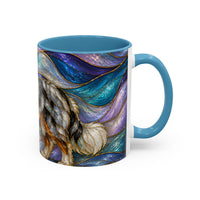 Celestial Australian Shepherd Stained Glass Style Mug