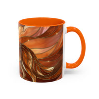 Amber Wolf Stained Glass Style Mug