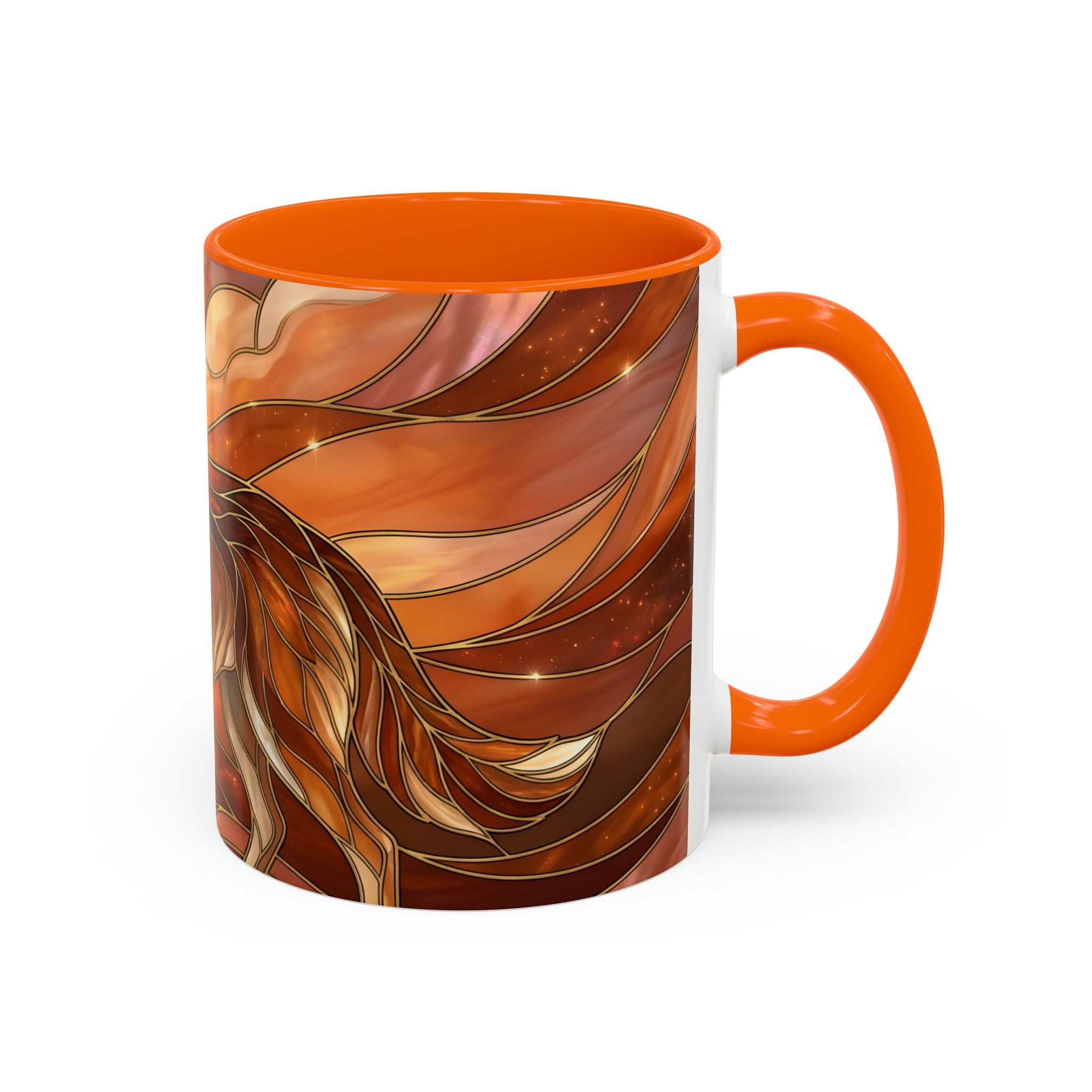 Amber Wolf Stained Glass Style Mug
