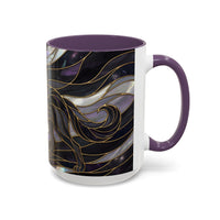Obsidian Wolf Stained Glass Style Mug