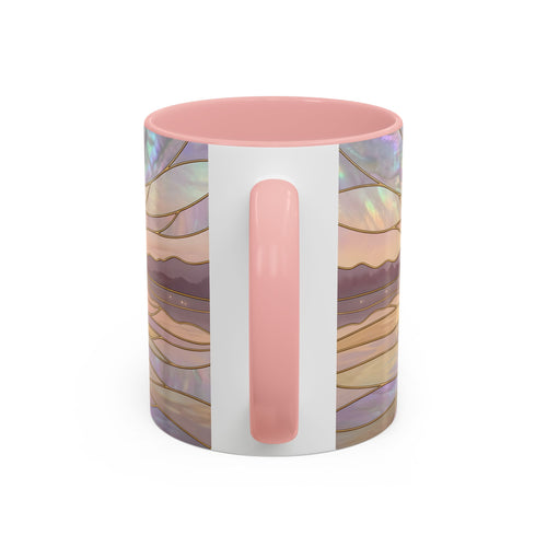 Serene Horizon Hummingbird Stained Glass Style Mug