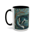 Forest Wolf Stained Glass Style Mug