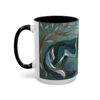 Forest Wolf Stained Glass Style Mug