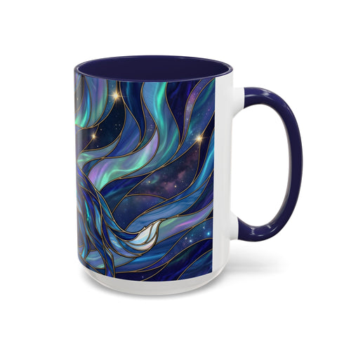 Aurora Howl Wolf Stained Glass Style Mug