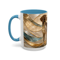Warm Glow German Shorthaired Pointer Stained Glass Style Mug