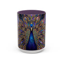 Celestial Peacock Stained Glass Style Mug