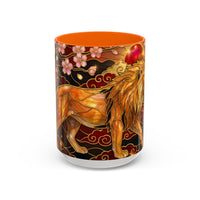 Sakura Lion Stained Glass Style Mug