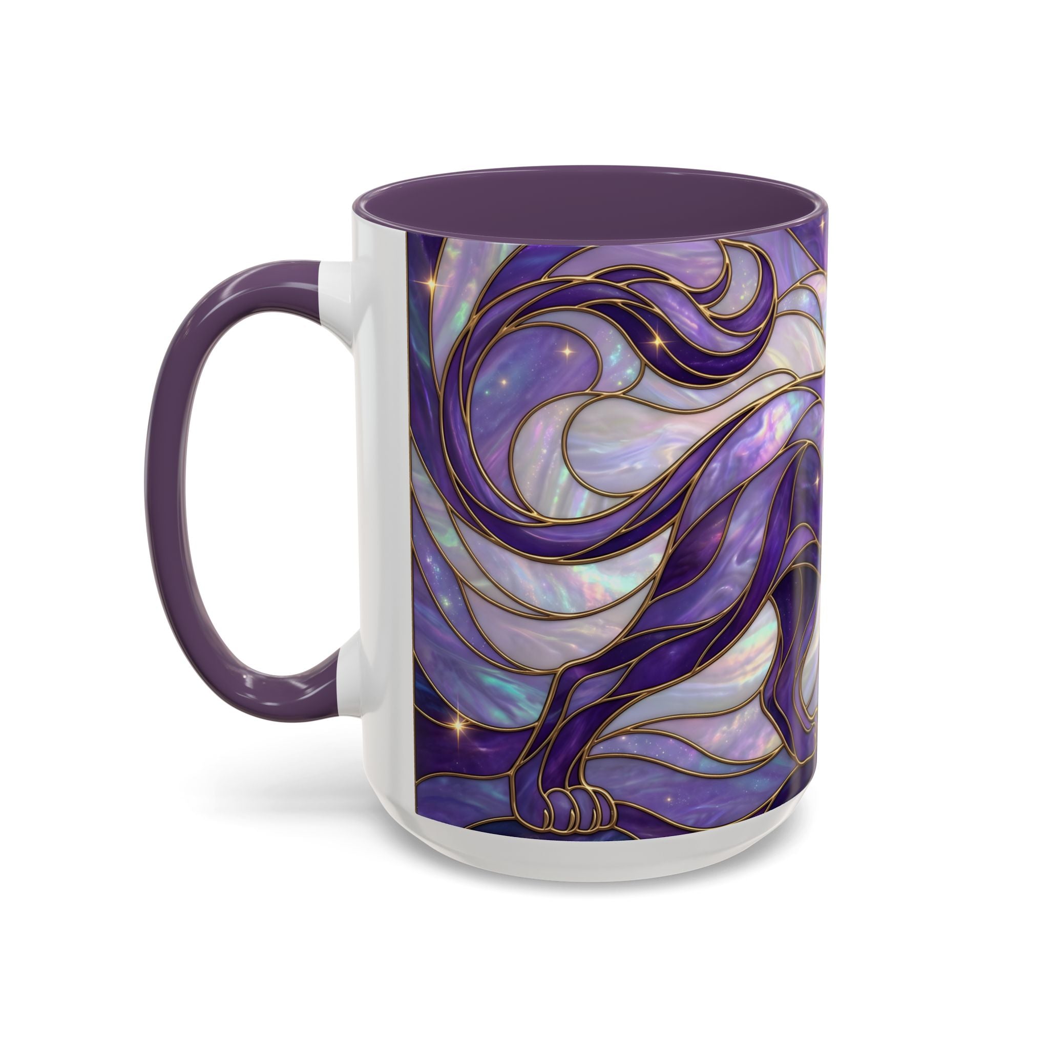 Purple Lion Stained Glass Style Mug