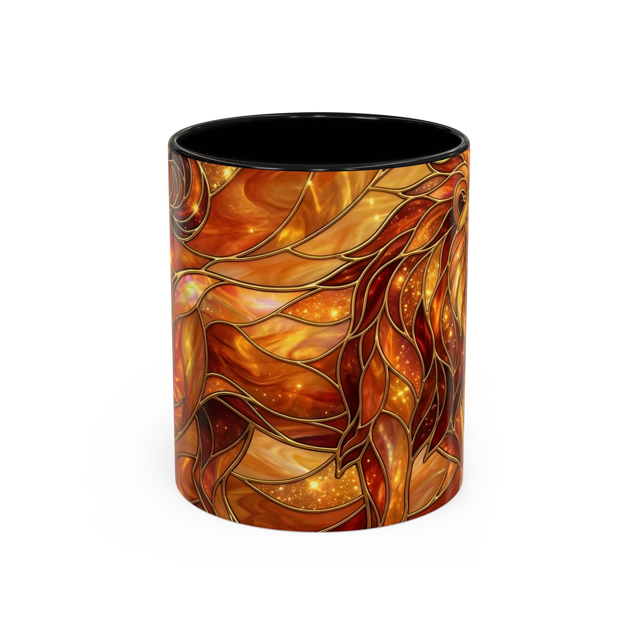Wildfire Lion Stained Glass Mug
