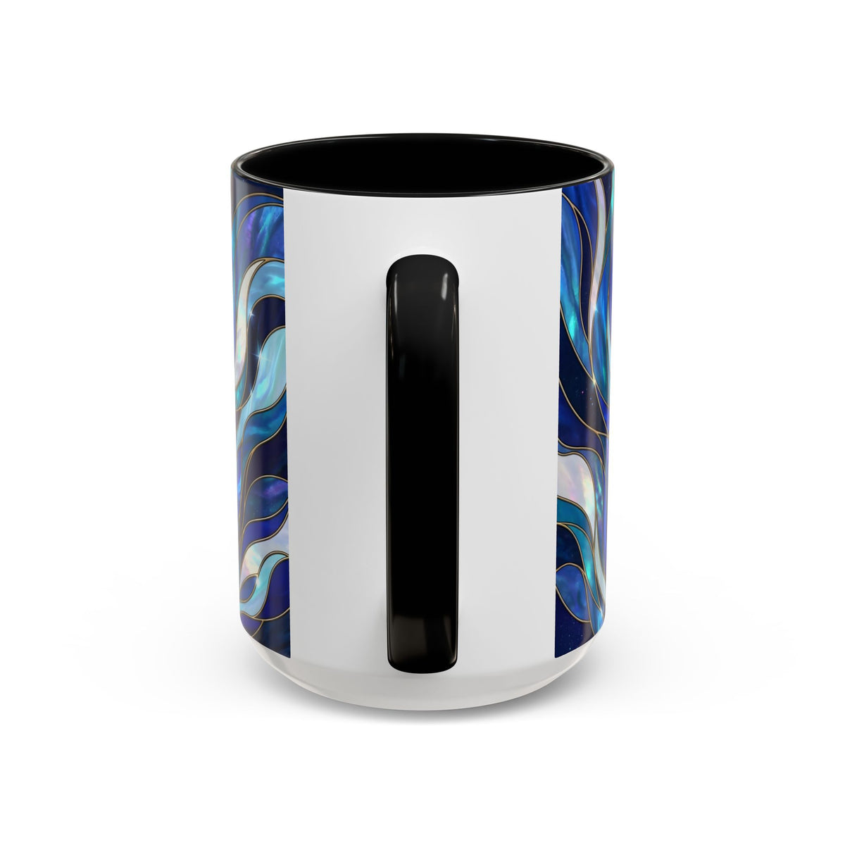 Cobalt Wolf Duo Stained Glass Style Mug