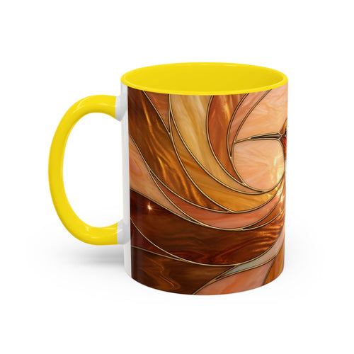 Honey Glow Hummingbird Stained Glass Style Mug
