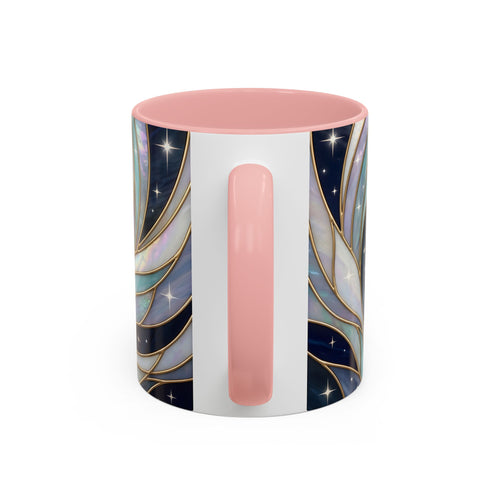 Starlit Arctic Fox Stained Glass Style Mug