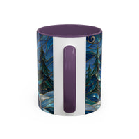 Blue Wolf Stained Glass Style Mug