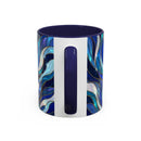 Cobalt Wolf Guardian Stained Glass Style Mug