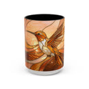 Honey Glow Hummingbird Stained Glass Style Mug