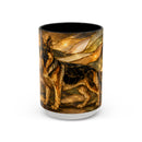 Golden German Shepherd Stained Glass Style Mug